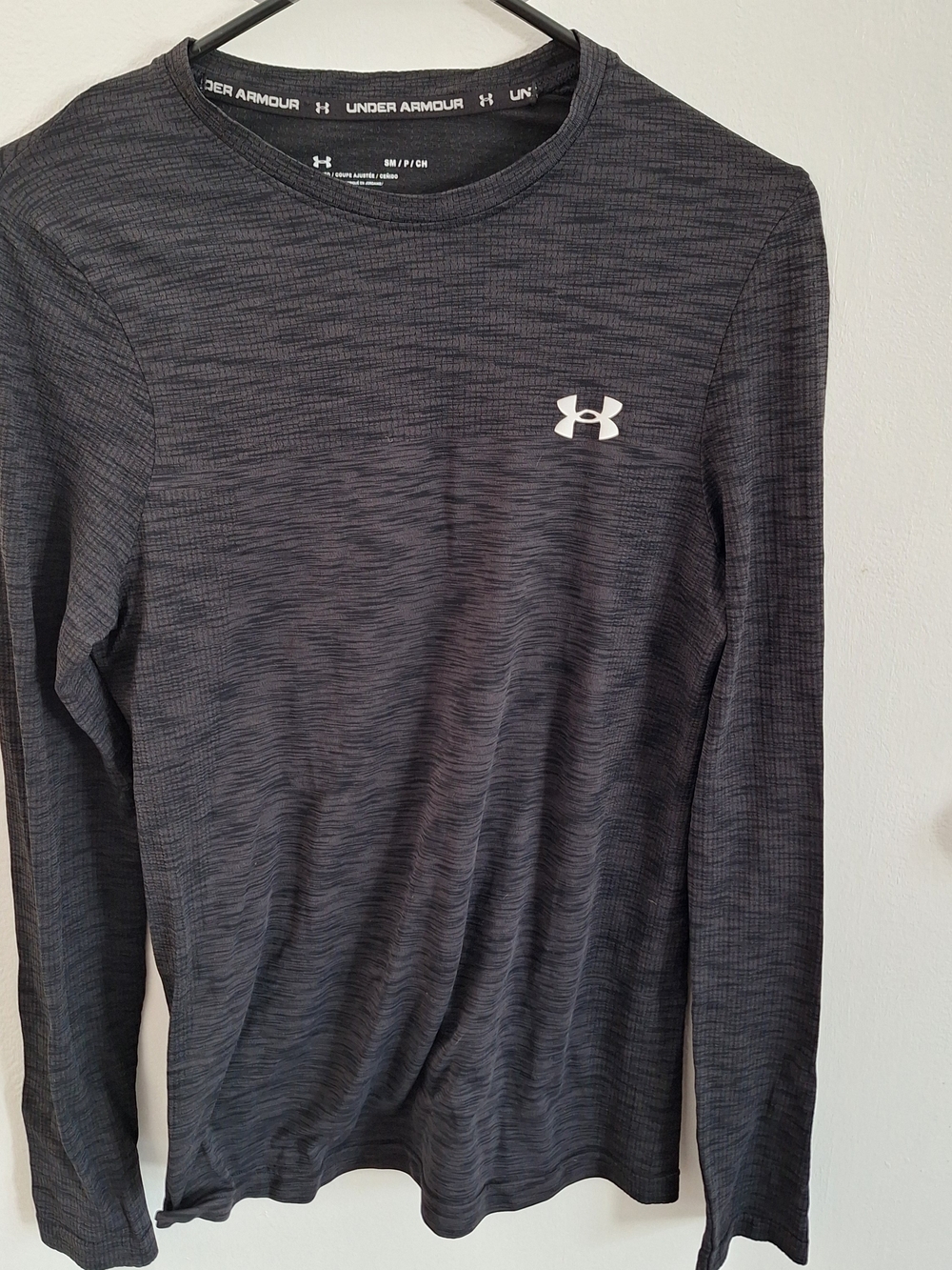 Under Armour Men's Loose Fit Long Sleeve Crew Neck Grey S 100% Polyester
